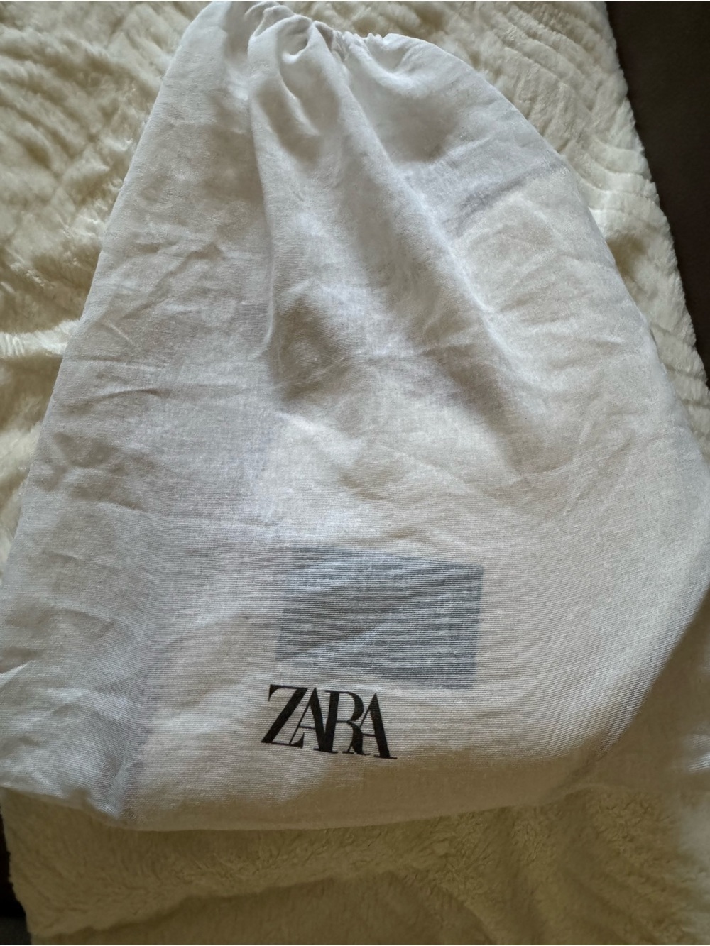 Zara Cream Canvas Tote with Tan Trim and Shoulder Strap - Picture 7 of 7